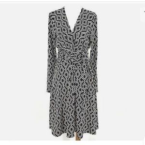 Cache Long Sleeve Belted Wrap Dress XS